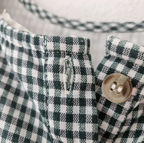 Little Cottonwood timber in green gingham, small - Picture 7 of 8